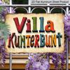 2D Flat Aluminum Sign Measuring 8*12 Inches, Featuring The Playful Letters of Villa Kunterbunt, Suitable for Living Rooms, Bedrooms, and Offices. It