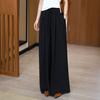 Women Casual Pants Elastic Waist Adjustable Drawstring Long Trousers with Pockets