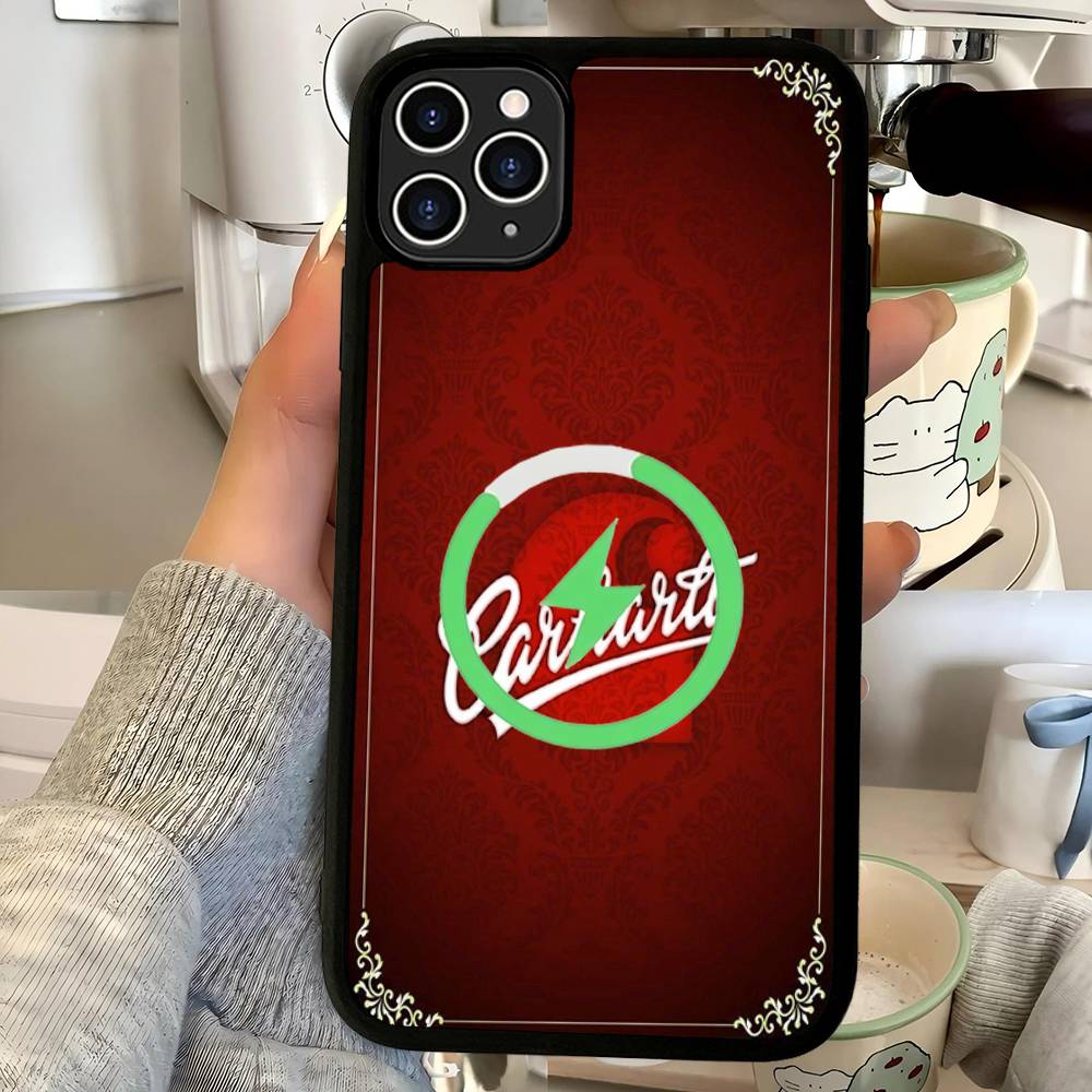 C-CarharttS Логотип Черный Для Магнитного Чехла Телефона Для IPhone 16 15 17 Pro Max 11 12 13 14 Plus Чехол