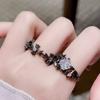 Star Light Dark Wind Ring Female Simple Fashion High Sense Star Index Finger Ring Niche Design Versatile Diamond Ring