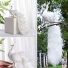 Beautiful Christmas Tree Decoration White Real Feather Pendant Gift Simulation White Peacock