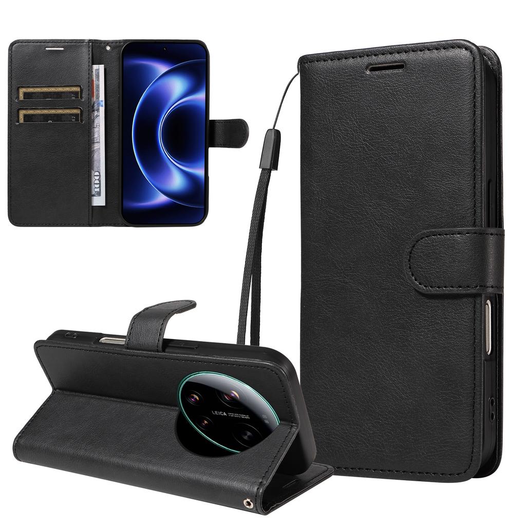 Чехол для Xiaomi 15S Pro из ПУ кожи с держателем для карт и подставкой