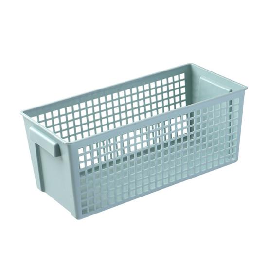 Desktop Storage Box with Handle Large Capacity Strong Load-bearing Hollow Ventilated Drying Storage Basket Makeup Container