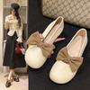 Сладкие туфли-лодочки с бантом, женские, весенние, новые, на низком каблуке, женские туфли с нежным характером, Мэри Джейн, туфли-дуду