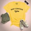 May Contain Wine Funny Womens T Shirt UK Plus Size 8-24 Blouse Tee Top