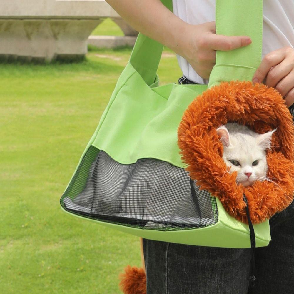 Lion Design Cat Carrier Bags Cartoon Pet Shoulder Carrying Bags  for Cats Rabbits Puppy