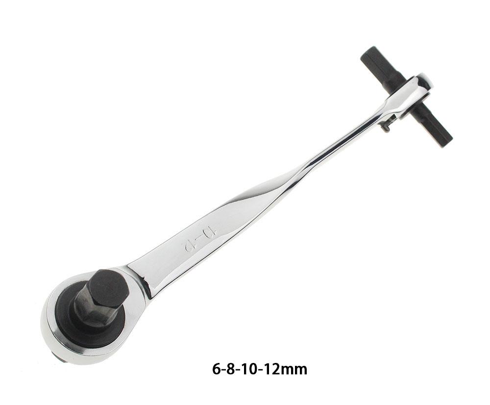 1 шт. высококачественный CR-V храповой шестигранный ключ гаечный ключ с храповым механизмом ключ шестигранный многофункциональный инструмент двухсторонний гаечный ключ метрический 4-17 мм