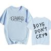 Rels B Flakk Футболка с принтом Smile Boys Don't Cry Хлопок Летняя Повседневная Рубашка для Мужчин/Женщин Streetwear Ropa De Mujer