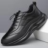 Модные черные повседневные кроссовки из коровьей кожи для мужчин, модные новые дизайнерские туфли на платформе для весны, осени и зимы, мужские спортивные кроссовки для бега