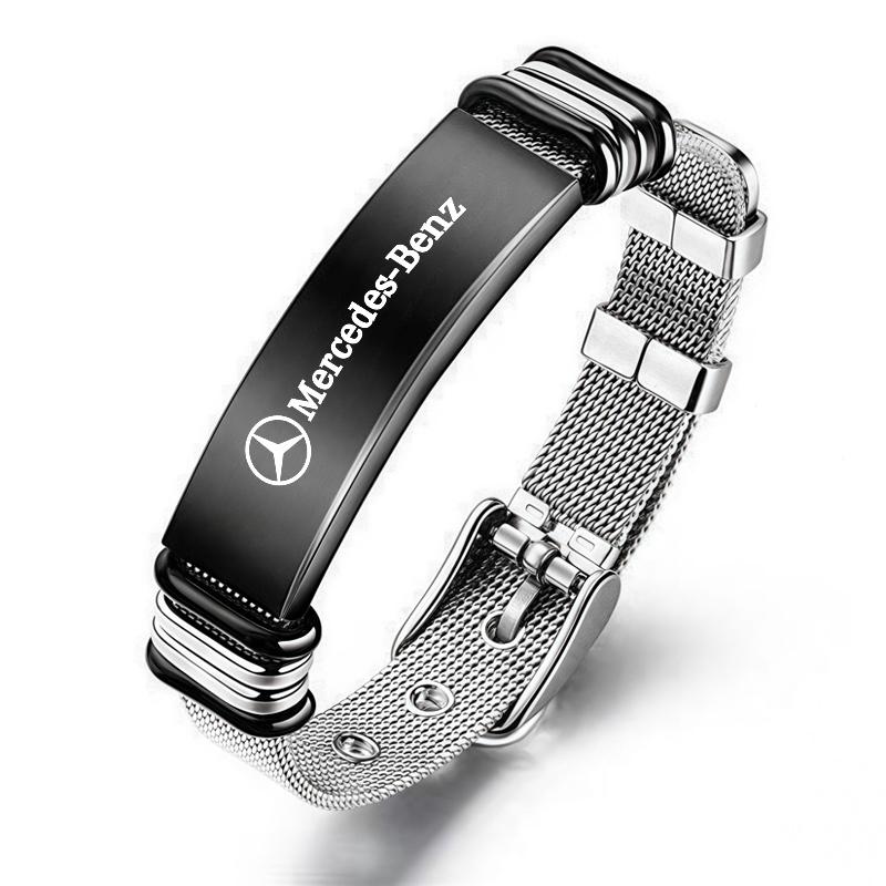 CQN1 Fashion Versatile Adjustable Stainless Bracelet Decoration For Mercedes Benz B/C/E/S Class A Class C200L GLC GLK Car Accessories