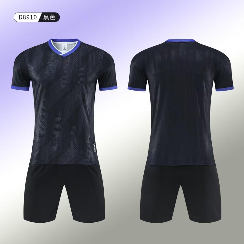 Mens Short Sleeve Soccer Training Jersey Set Football Uniform Kit Practice Match Breathable Sportswear