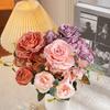 Rose Artificial Peony Flowers Landscape Silk Hydrangea Fashion Bridal Bouquet  Wedding Arrangements
