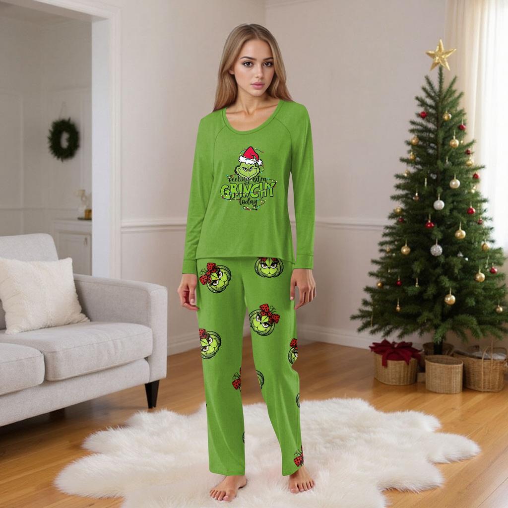 Комплект из топа и брюк с рождественскими принтами для всей семьи Одинаковые комплекты для всей семьи