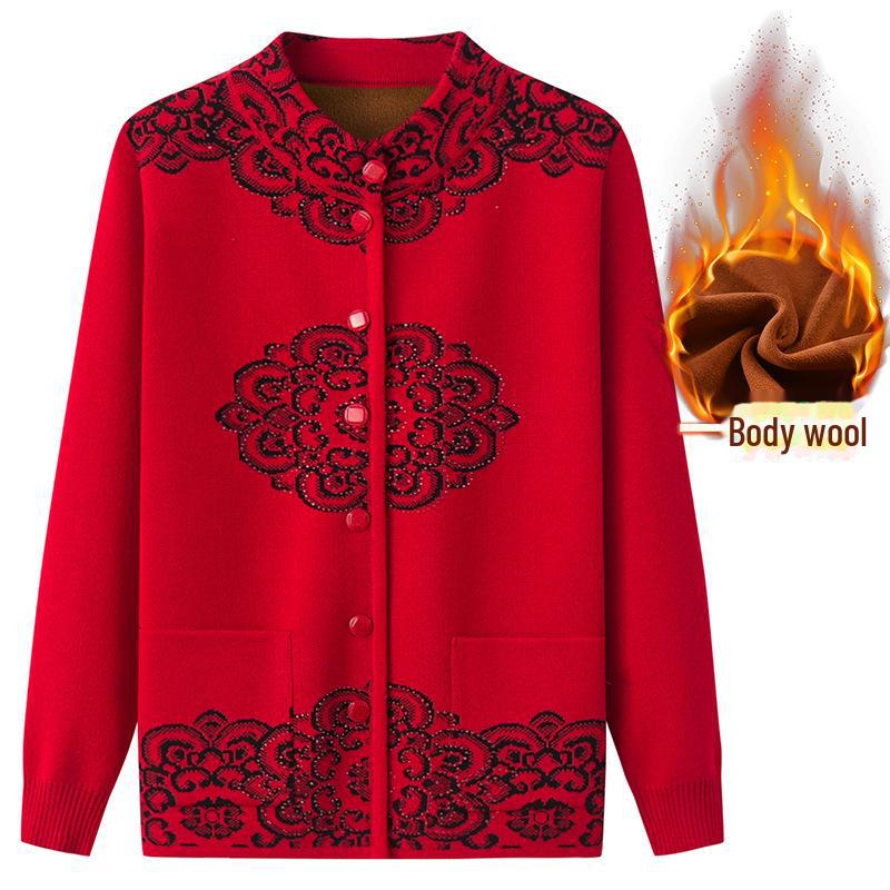 Бабушкин вязаный кардиган: Уютный бархатный свитер на весну, осень и зиму