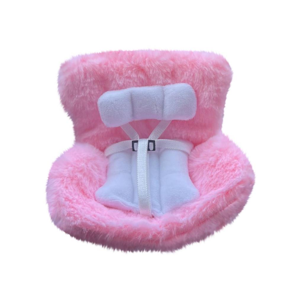 Украшения для автомобиля, автокресло для кукол, пушистая подушка, есть зажимы для сиденья на машине, в комплекте ножка сиденья для настольного дисплея