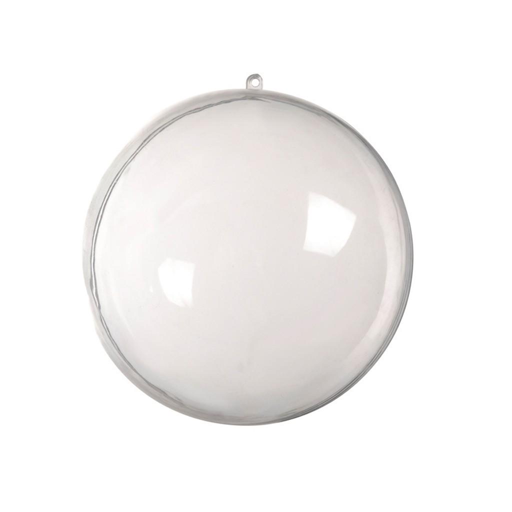 5pcs Clear Plastic Baubles  Christmas Baubles Sphere Fillable  Tree Ornament
