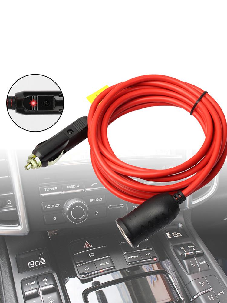 12 В 24 В автомобильный удлинитель прикуривателя 3,6 м розетка с предохранителем 15 А кабель автоматического зарядного устройства гнездовая вилка