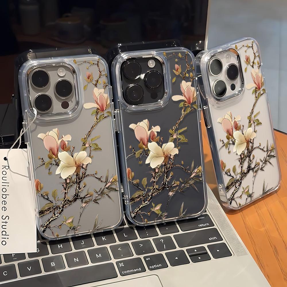Цветы весны Чехол для телефона Для iPhone 11 Чехол iPhone 15 17E 13 12 14 16 Pro Max 14 Plus 17 Air 16E Мягкий силиконовый Ударопрочный чехол