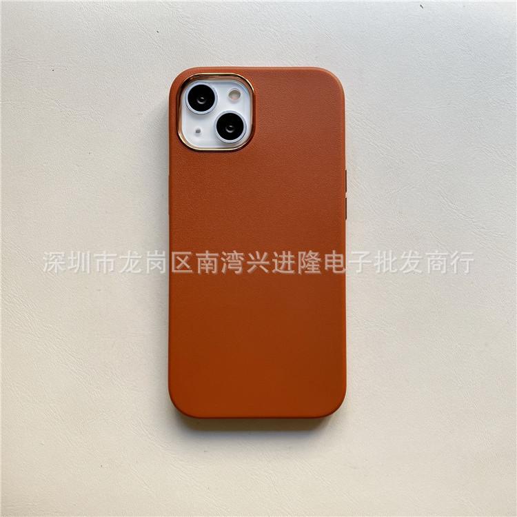 Применимо к чехлу для мобильного телефона с кожаным узором для iPhone 13 Pro Max, задняя крышка Apple 12 однотонная, защитный чехол 7 Plus