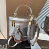 Retro Box Portable Bucket Bag Women's 2025 New Fashion and Leisure High-end Single Shoulder Messenger Bag Hand Bag Tide