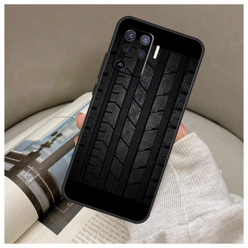 Tire Tread Wheel Case For Oppo A16 A76 A96 A60 A98 A58 A78 A18 A38 A80 A40 A77 A57 A17 A74 A54 A94 A15 A5 Pro