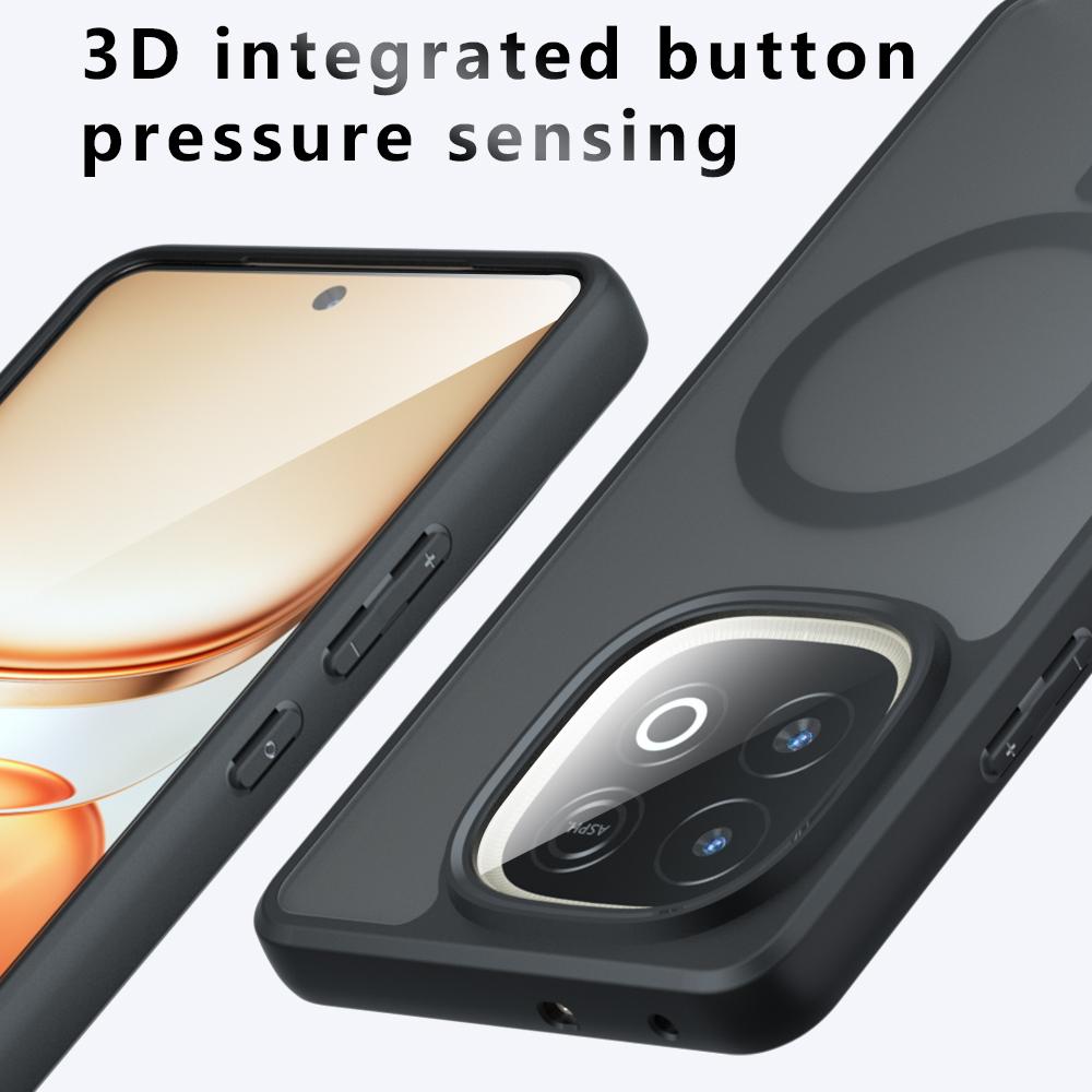 For Magsafe Case for VIVO IQOO Z10 Turbo Pro Shockproof Acrylic Matte Hard Bumper Magnetic Cover for IQOO Z10Turbo Pro V2453A