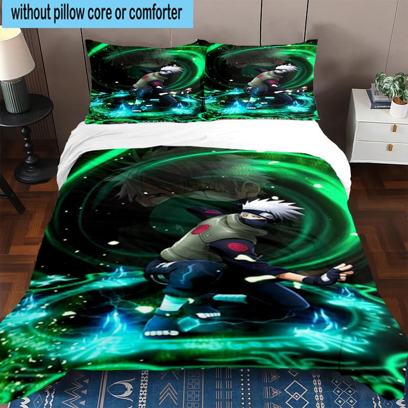3PCS Ninja And Friends Collage 3pcs Bedding,Including 3PCS Duvet Cover And 2pcs Pillowcases Perfect for Christmas,Ideal for Bedroom, Dormitory
