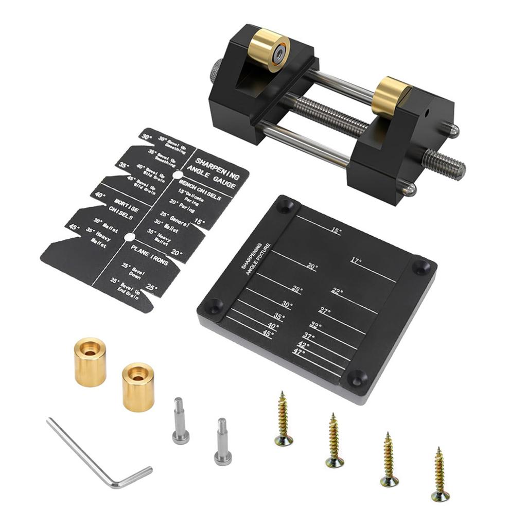 Chisel Sharpening Jig Holder Guide 15 To 45 Degree Angle Fixture Honing Guide Tool Honing Guide System for Woodworking Chisels