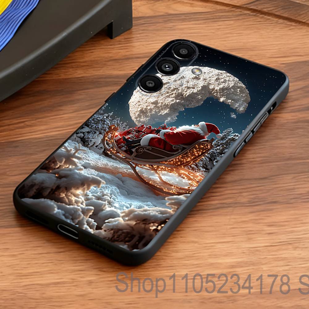 Christmas Santa Claus snow Phone Case for Samsung S series s21 s22 s23 s24 s25 FE Plus Ultra TPU Soft to Skin-friendly case