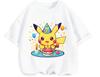 Everyday Casual Short Sleeve T Shirt Pikachu Trendy Cartoon Print Lightweight Outdoor Wear Children 3 To 14 Years Old