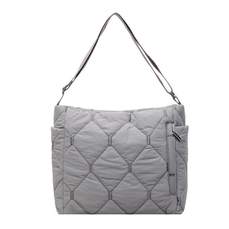 Повседневная хлопковая сумка большой вместимости женская осенне-зимняя новая модная ромбовидная сумка-тоут через плечо, сумка-мессенджер