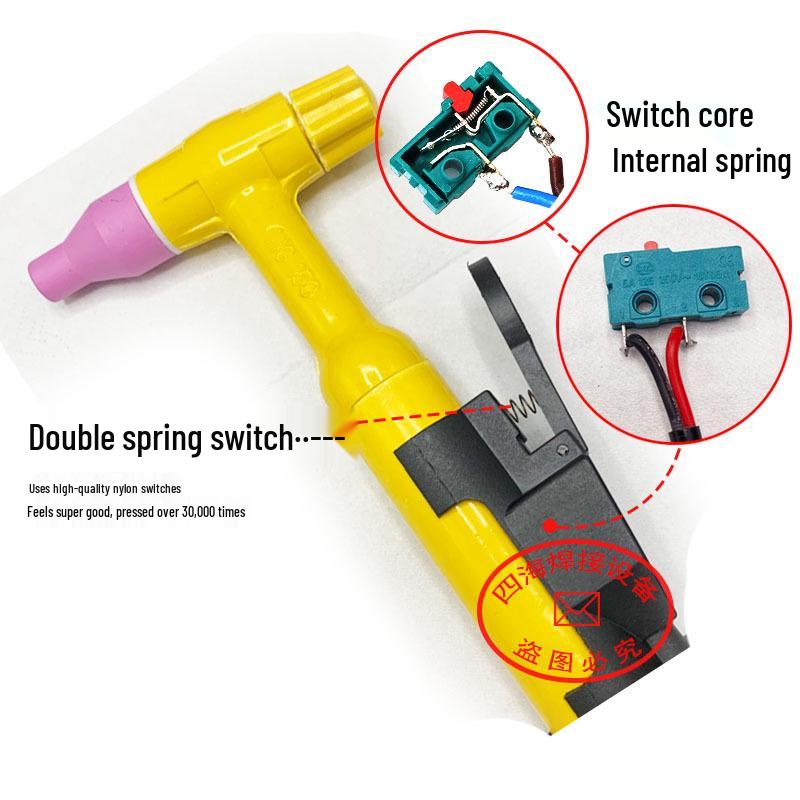 Аргонодуговая сварочная горелка QQ150A: Ручка и кабель с газоэлектрическим разделением, Сварочный аппарат WS200/250 Универсальный сборочный комплект аксессуаров