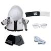 Niannyyhouse 10cm Plush Clothes, Loose Fit, Black and White Suit, Headband, Hoodie, Colorblock Shorts, Glasses, Shoes, Cotton Doll Clothes (White,