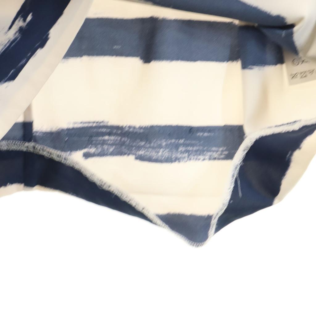 Armani Exchange Мини-платье с длинным рукавом и узором по краю PO Темно-синий Женский Б/У