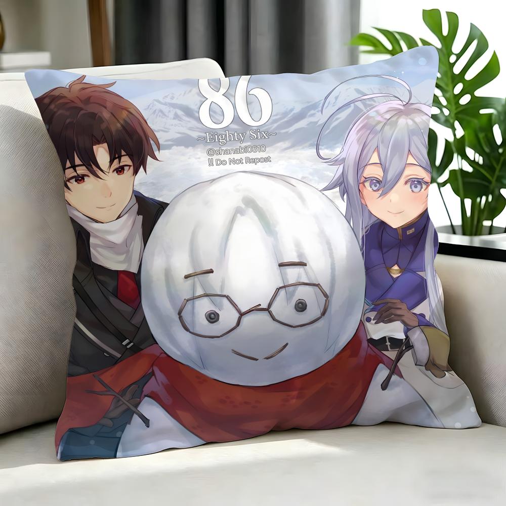 Anime Eighty Six Cushion Cover Cushion Cover Set 4Pcs 50X50 45X45 40X40 Pillowcase Decorative Sofa Home Decor