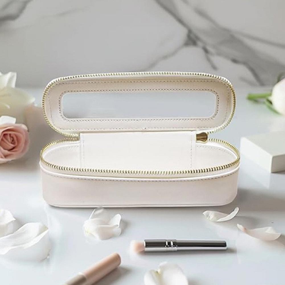 Женская сумка для кистей для макияжа из ПУ, чехол для кистей для макияжа, прозрачная портативная косметичка, двойная молния, дорожная сумка для мытья, дорожная косметичка