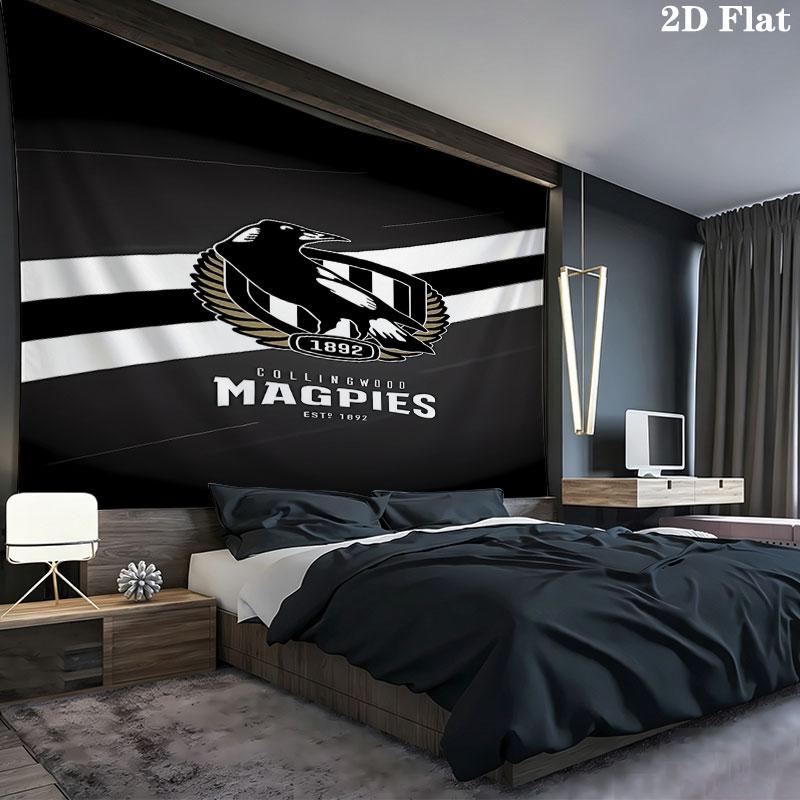 Collingwood Football Club Wall Tapestry Aesthetic Wall Hanging Printed Fabric Blanket Decorative Tapestries for Bedroom Living Room Home Decor
