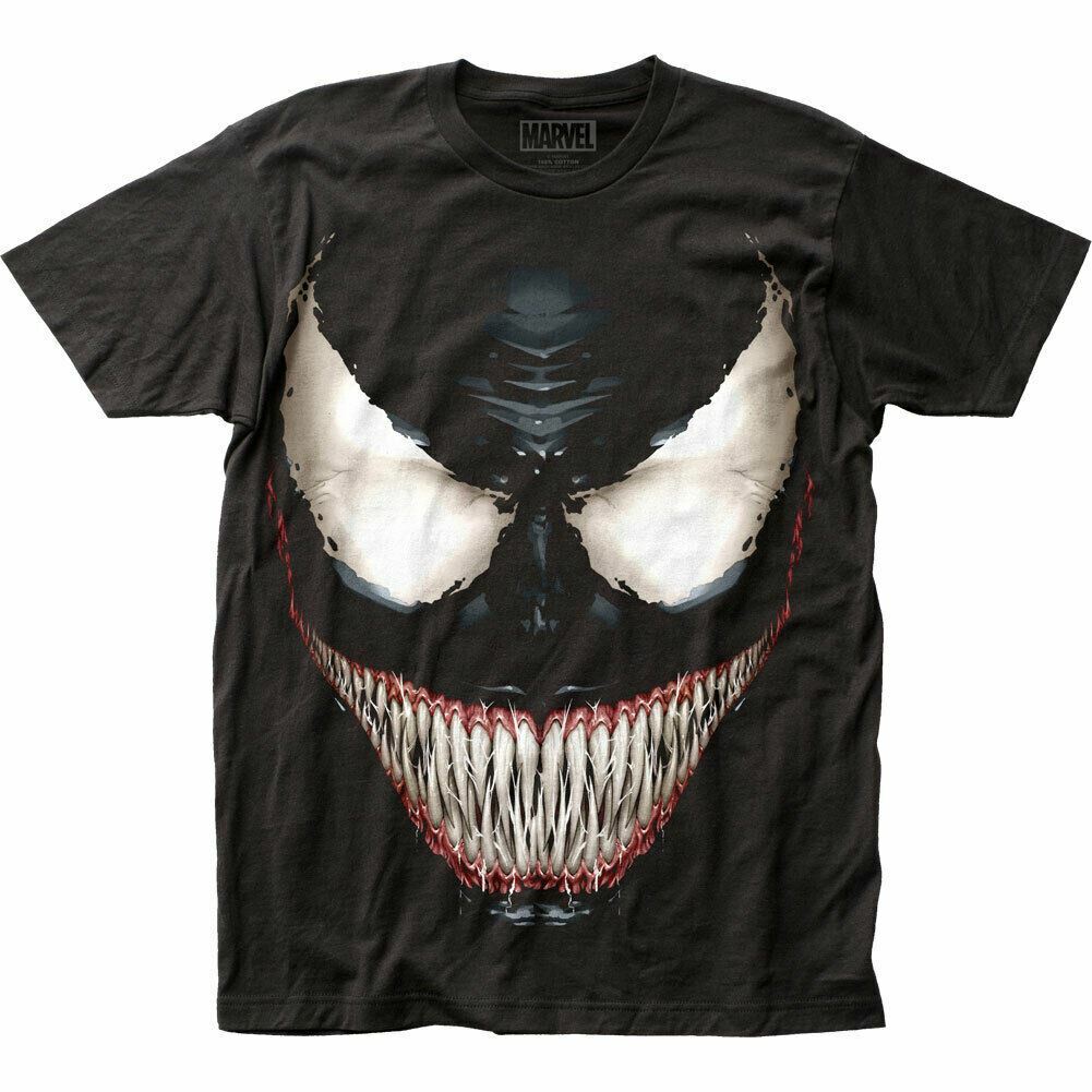 26 Venom Sinister Smile T Shirt Mens Licensed Marvel Superhero Movie Tee New Black Unisex T-Shirt