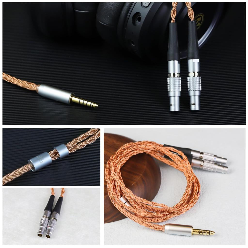 Okcsc ZT16 Headphone Cable Replacement Cable for 16 Cores Pure Copper Compatible with Focal NEW Utopia 2022 Length Earphones/Headphones Utopia/Focal