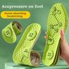 NO.8 Acupressure On Foot Insole Men Women Soft Breathable Sport Cushioning Inserts Sweat-Absorbing Deodorant Insoles Boost Shoe Pads