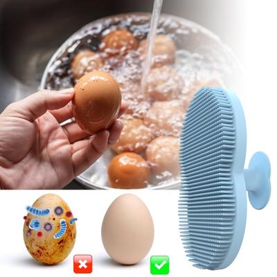 Силиконовая щетка для чистки яиц с мягкой щетиной, очиститель для яиц курицы, птицы, ручной очиститель для яиц, средство для удаления пятен, скребок для мытья, инструмент