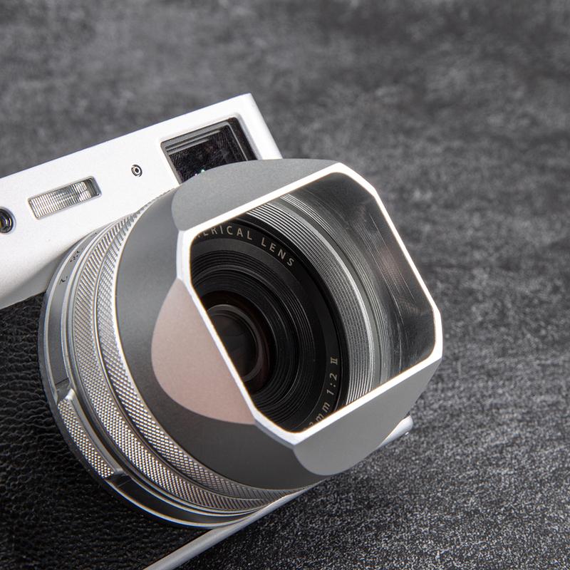 Для Fujifilm X100V X100VI Квадратная Бленда для Объектива Камеры Металлическая Ввинчивающаяся Бленда Крышка Объектива Заменяет Фотоаксессуары