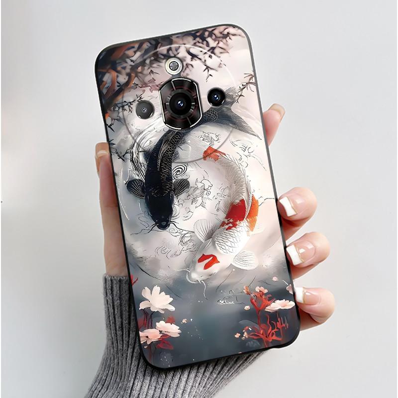 For ZTE Nubia Focus Pro 5G Case Z2351N Luxury Cute Heart Rabbit Soft TPU Silicon Matte Black Phone Casing Shockproof Back Cover
