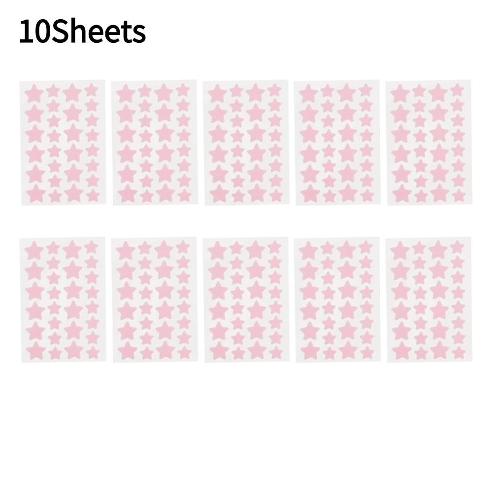 10pcs Colorful Cute Star Heart Shaped Acne Treatment Sticker Invisible Acne Cover Removal Pimple Patch Beauty Makeup Tools