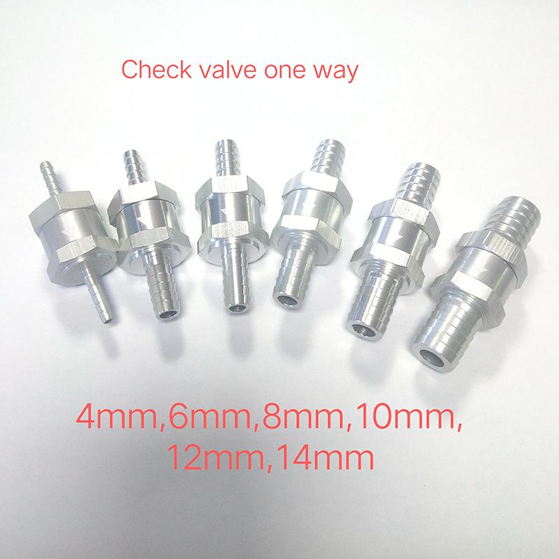 One Way Fuel Non Return Check Valve 6mm 8mm 10mm 12mm Petrol and Diesel One Way Oil Fuel Check Valve Aluminum Fuel System Fittings7