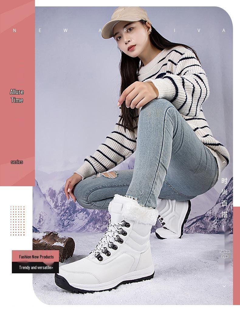 Унисекс Толстые Плюшевые Зимние Снежные Ботинки