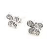 Les Trésors De Lily [I9836] - White 'Butterflies' Silver Earrings