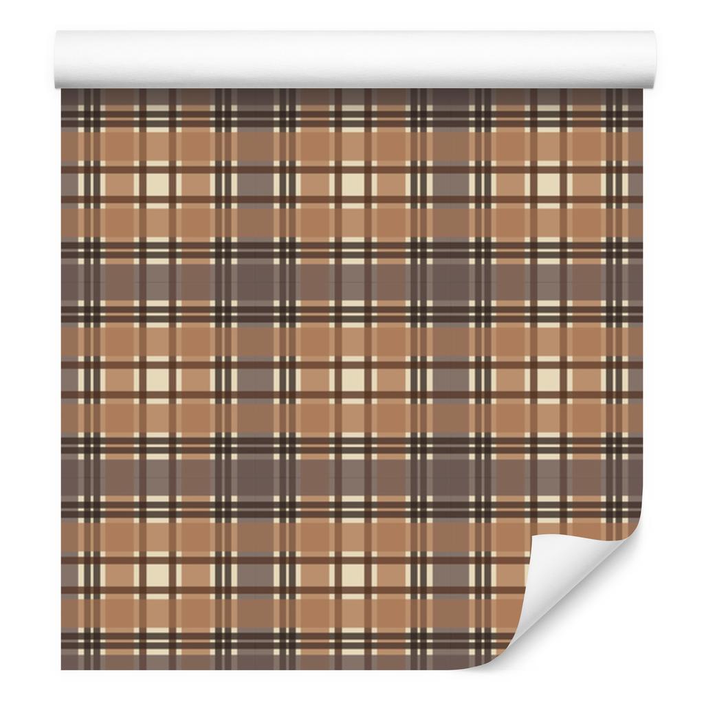 Brown Checkered Wallpaper Orange and Brown for Living Room and Bedroom 50x1000