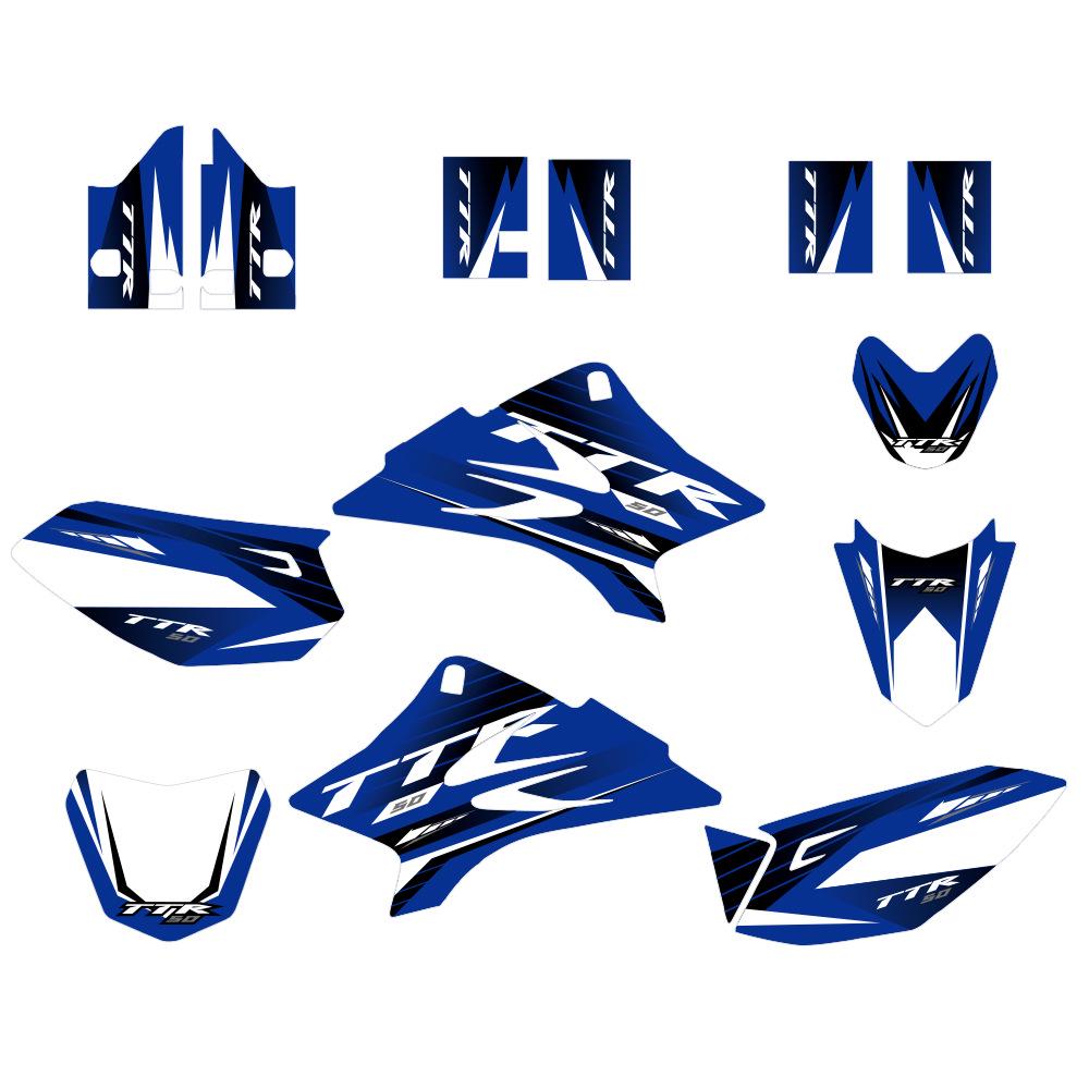 Полный комплект наклеек для Yamaha TTR50 (2006-2015 гг.) - Графические стикеры для фона