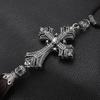 Metal And Crystal Diamond Cross Jesus Christian Car Rear View Mirror Car Pendant Hanging Car Accessories Automobiles Decoration